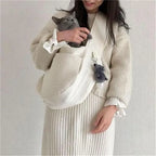 Ruime canvas dierentas met schouderriem Duurzaam ontwerp in wit voor huisdieren tot 8 kg - Ruffy