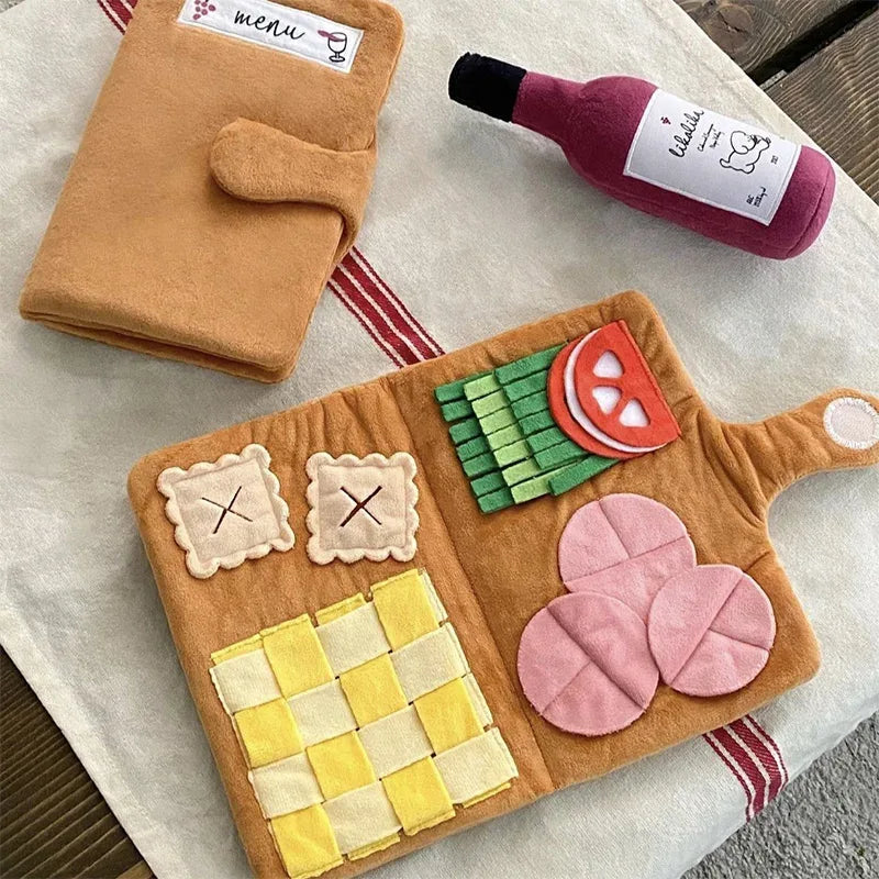 Interactieve snuffelmat voor honden Pluche opvouwbaar ontwerp voor mentale stimulatie en langzame voeding - Ruffy