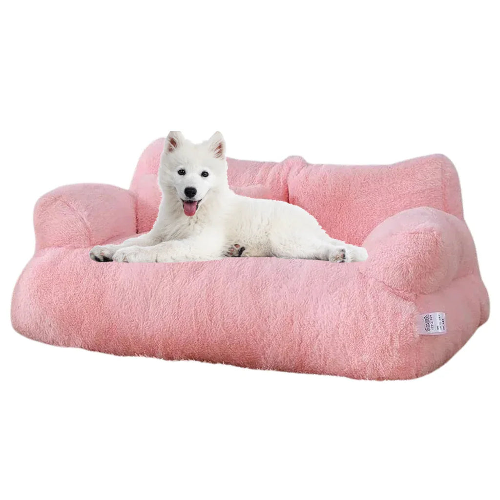 Luxe Pluche Hondenbedbank met Antislip Bodem en Machinewasbare Hoes - Ruffy
