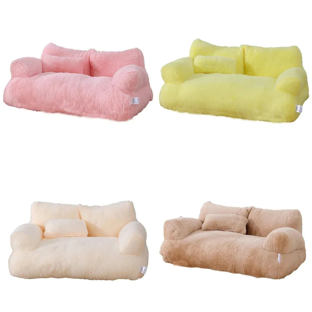 Luxe Pluche Hondenbedbank met Antislip Bodem en Machinewasbare Hoes - Ruffy