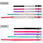 Strass Suède Kleine Honden Halsband - Ruffy