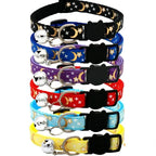 Maan en Ster Patroon Kattenhalsband Verstelbaar Nylon met Breakaway Veiligheidssluiting - Ruffy