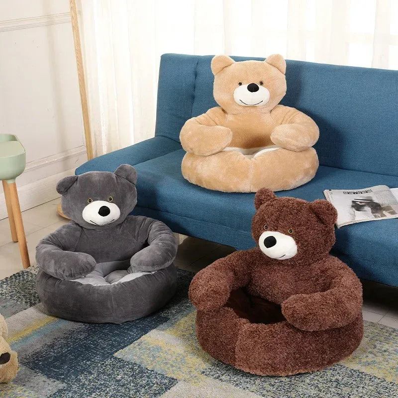 Knus Hondenbed Berenknuffel Design Warm Ondersteunend Gemakkelijk Schoon te Maken Beschikbaar in 46cm - Ruffy