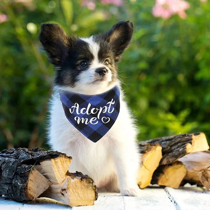Aangepaste Geruite Hondenbandana - Ruffy