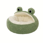 Kikkervormig pluche kattenbed met wasbare hoes Knus omsloten ontwerp Meerdere maten - Ruffy