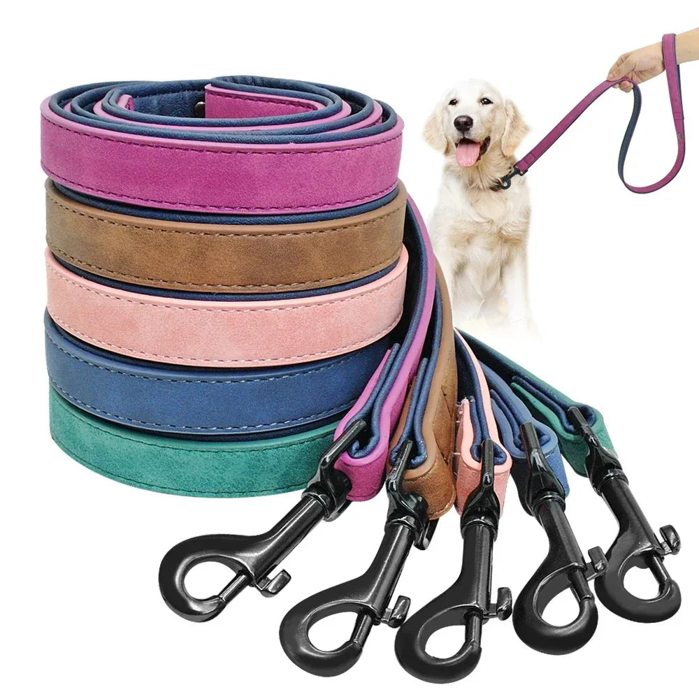 Aangepaste ID Lederen Hondenhalsband - Ruffy