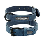 Aangepaste ID Lederen Hondenhalsband - Ruffy