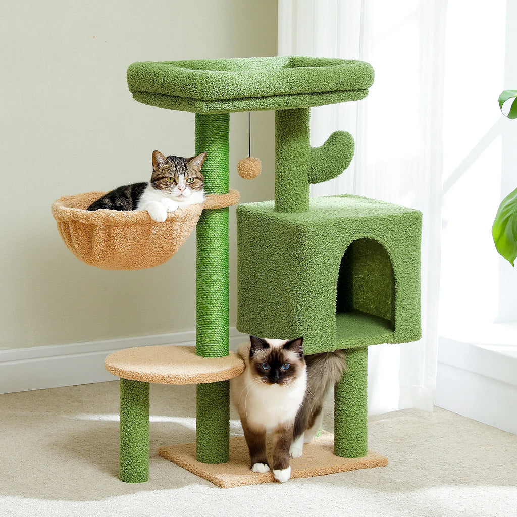 Kattenboom met Meerdere Niveaus – Krabpaal met Interactief Speelgoed en Schuilplaatsen – Duurzaam en Stijlvol Ontwerp - Ruffy
