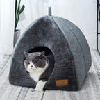Kattengrot Halfgesloten Design Pluche Comfort Duurzaam Gemakkelijk Schoon te Maken Beschikbaar in S M L - Ruffy