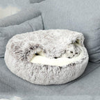 Pluche Kattenbed met Kap Privacy Comfort Stijlvol Design Machinewasbaar Beschikbaar in S M L - Ruffy