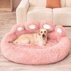 Knus Kalmerend Hondenbed Luxe Pootafdruk Nepbont - Ruffy