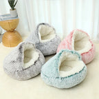 Pluche Kattenbed met Kap Privacy Comfort Stijlvol Design Machinewasbaar Beschikbaar in S M L - Ruffy