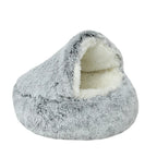 Pluche Kattenbed met Kap Privacy Comfort Stijlvol Design Machinewasbaar Beschikbaar in S M L - Ruffy