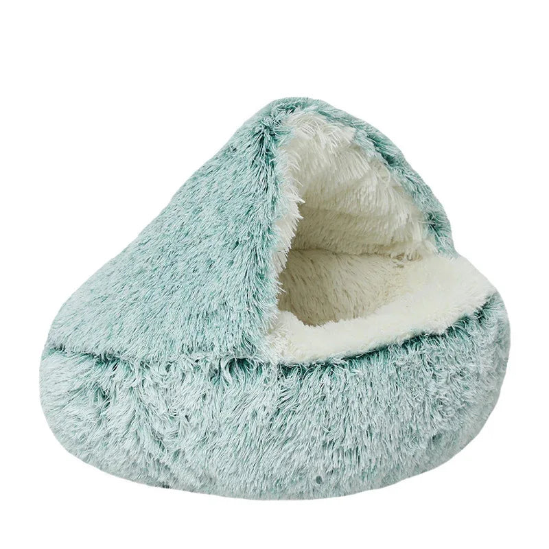 Pluche Kattenbed met Kap Privacy Comfort Stijlvol Design Machinewasbaar Beschikbaar in S M L - Ruffy