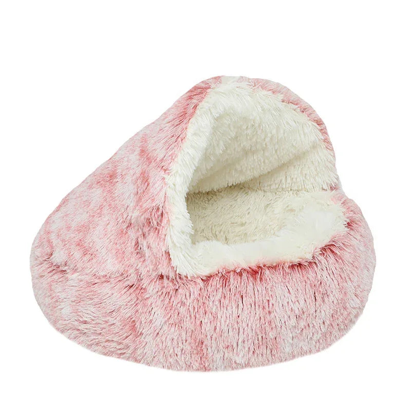 Pluche Kattenbed met Kap Privacy Comfort Stijlvol Design Machinewasbaar Beschikbaar in S M L - Ruffy