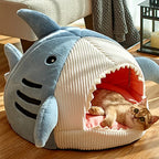 Haaivormig Kattenbed Knus Design Duurzaam Machinewasbaar Beschikbaar in S M L - Ruffy