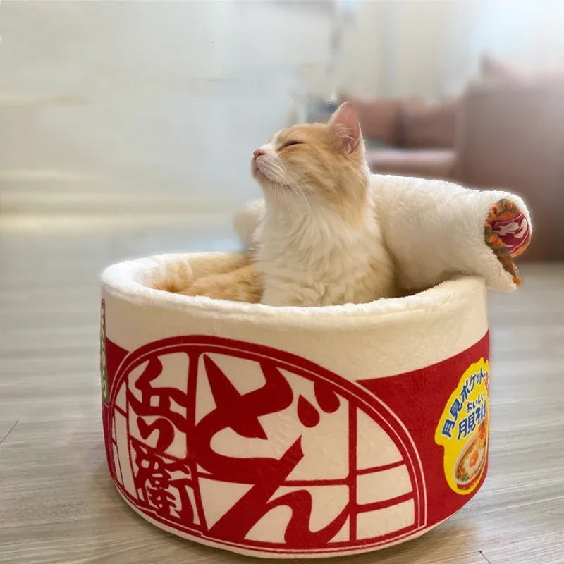 Noedelvormig Kattenbed Pluche Comfort Stijlvol Design Machinewasbaar Beschikbaar in S M L XL - Ruffy