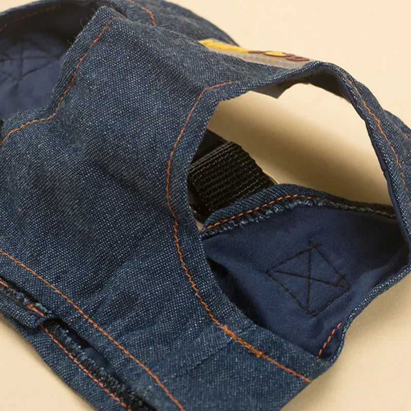 Hondenharnas Met Riem Ademend Denim Duurzaam Verstelbaar Reflecterend Veilig en Comfortabel Voor Dagelijkse Wandelingen - Ruffy