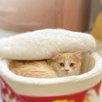 Noedelvormig Kattenbed Pluche Comfort Stijlvol Design Machinewasbaar Beschikbaar in S M L XL - Ruffy