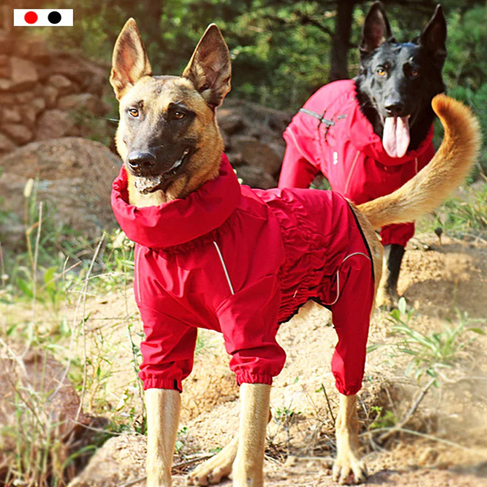 Waterdichte Honden Regenjas Jumpsuit Reflecterend Verstelbare Pasvorm Beschikbaar in S tot 5XL - Ruffy