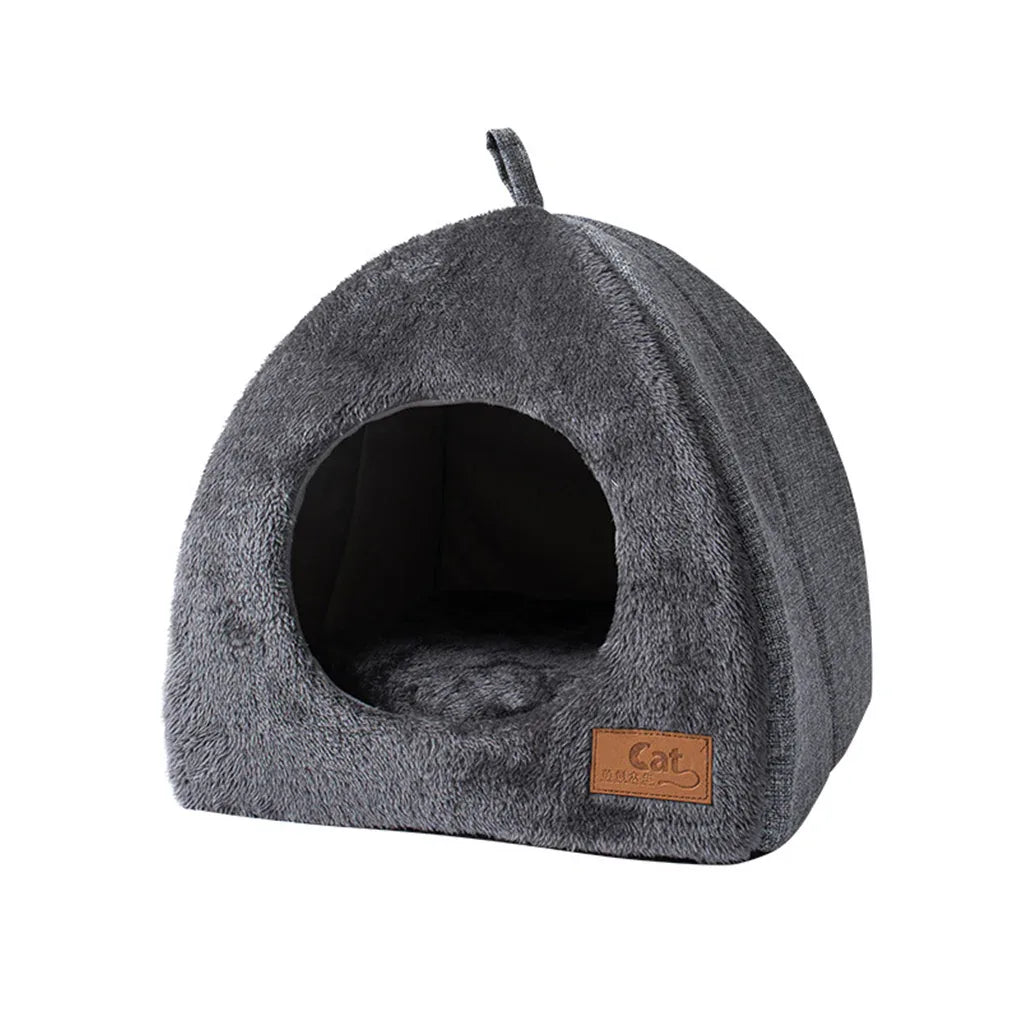 Kattengrot Halfgesloten Design Pluche Comfort Duurzaam Gemakkelijk Schoon te Maken Beschikbaar in S M L - Ruffy
