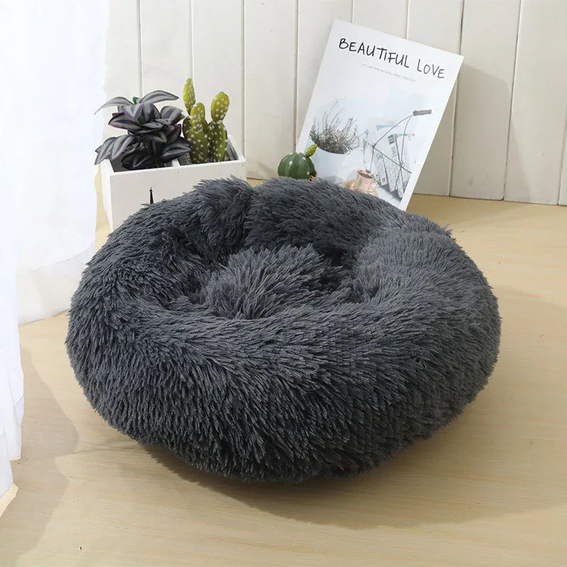 Donut Kattenbed Pluche Comfort Ondersteunend Design Machinewasbaar Beschikbaar in XS tot XL - Ruffy