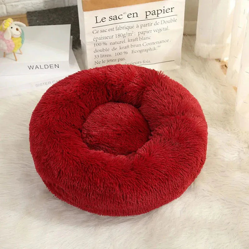 Donut Kattenbed Pluche Comfort Ondersteunend Design Machinewasbaar Beschikbaar in XS tot XL - Ruffy