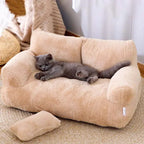 Luxe Kattenbed Sofa-Design Pluche Comfort Duurzaam Machinewasbaar Beschikbaar in S en L - Ruffy