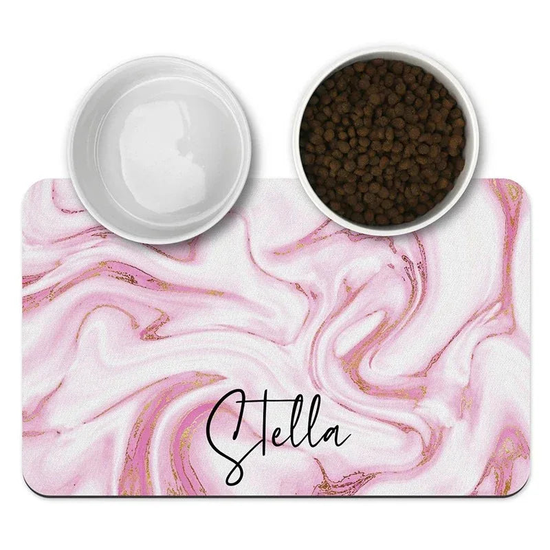 Gepersonaliseerde antislip voermat voor huisdieren - Waterdicht en synthetisch, gemakkelijk schoon te maken - PU-materiaal S/M/L/XL - Ruffy