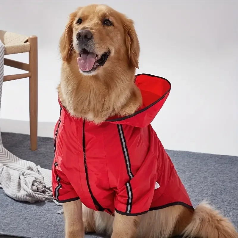 Idepet Regenjas met capuchon en kraaggat, waterdichte hondenponcho Idepet Regenjas met capuchon en kraaggat, waterdichte hondenponcho
