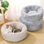 Pluche rond ligbed voor katten en kleine honden Kalmerende Nest ontwerp Duurzaam en gemakkelijk schoon te maken 50cm of 60cm - Ruffy