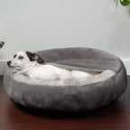 Orthopedisch Donut honden bed Met Kap Deken Om Weg Te Kruipen - Ruffy
