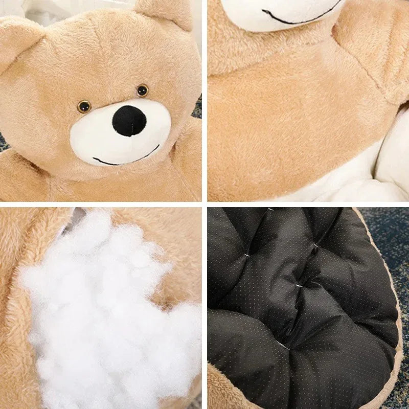 Knus Hondenbed Berenknuffel Design Warm Ondersteunend Gemakkelijk Schoon te Maken Beschikbaar in 46cm - Ruffy