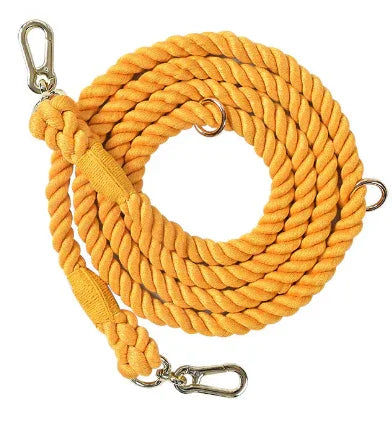 Luxe Gevlochten Touw Kleur Hondenriem - Ruffy