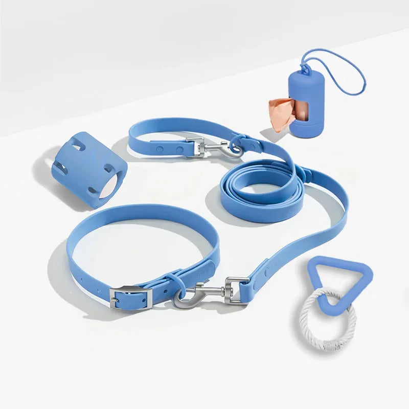 Complete Hondenset - Waterdichte Halsband Leiband Poepzakhouder en Speelgoedset - Ruffy